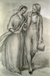 Der Hochzeitsmorgen - Die Abreise, ca. 1846